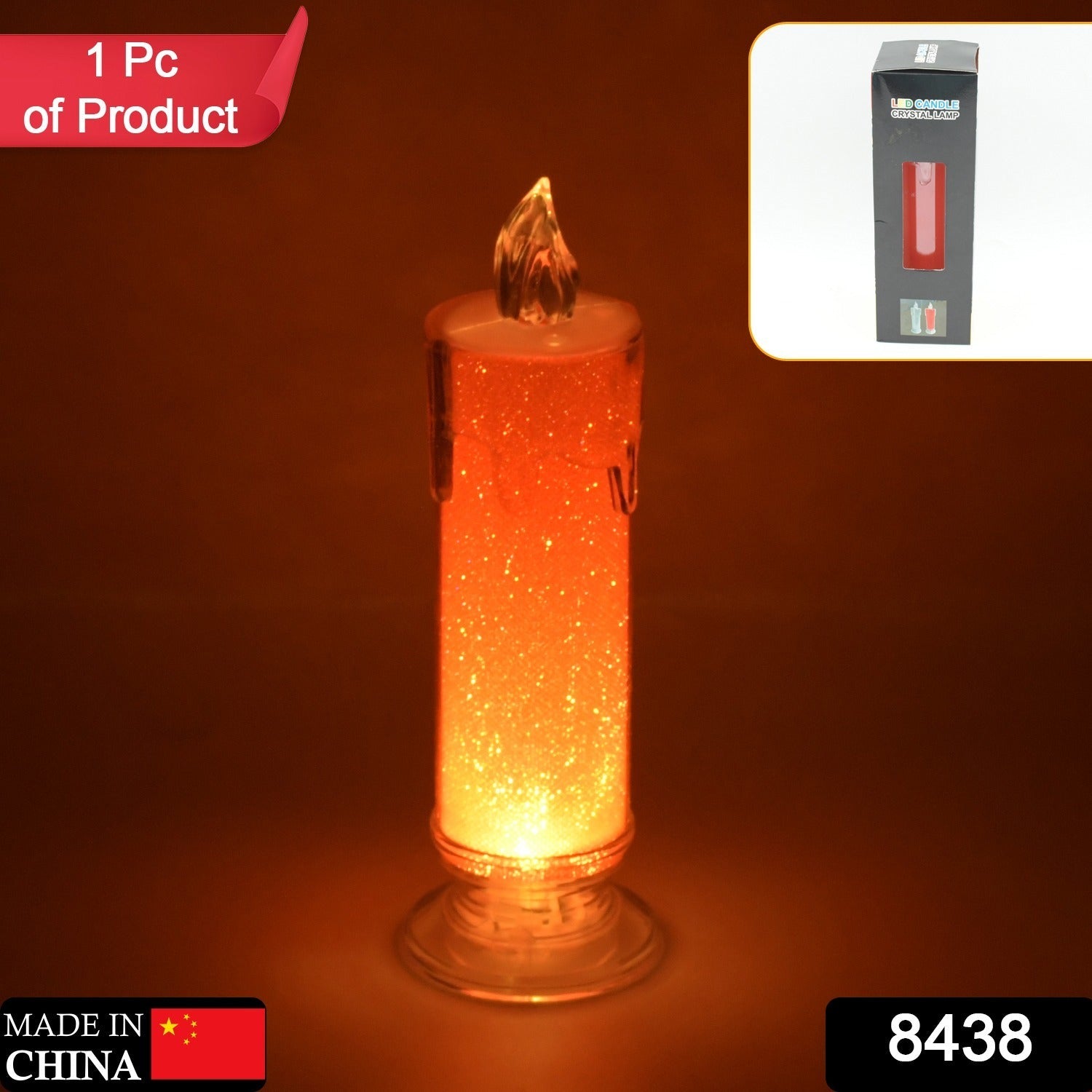 8438 Red LED Flameless Candles Battery Operated Pillar Candles Flickering Realistic Decorative Lamp Votive Transparent Flameless Ornament Tea Party Decorations for Hotel, Scene,Home Decor, Restaurant, Diwali Decoration Candle Crystal Lamp (1 Pc) 8438 Red LED Flameless Candles Battery Operated Pillar Candles Flickering Realistic Decorative Lamp Votive Transparent Flameless Ornament Tea Party Decorations for Hotel, Scene,Home Decor, Restaurant, Diwali Decoration Candle Crystal Lamp (1 Pc)